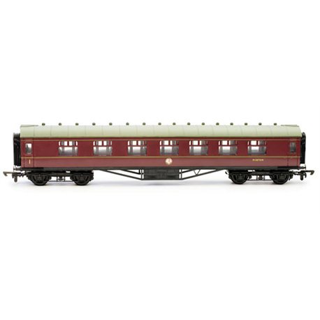 60' Stanier corridor composite in BR lined maroon
