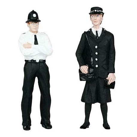 G scale (Garden) Police & Security Staff(2) One Man One Woman by Bachmann