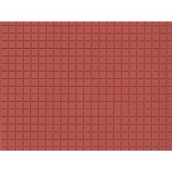 HO Plastic sheet 200x100mm - (2) Square brown paving