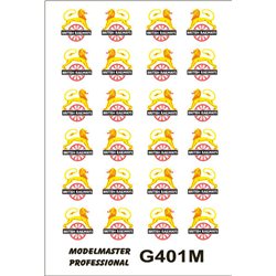 12 Pairs MEDIUM 1948-56 Lion on Wheel Loco Emblems.