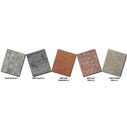 Pack of 9 sheets of OO/HO gauge roofing tiles
