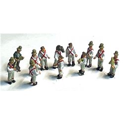 12 x Morris Dancers (N Scale 1/148th) Unpainted Kit