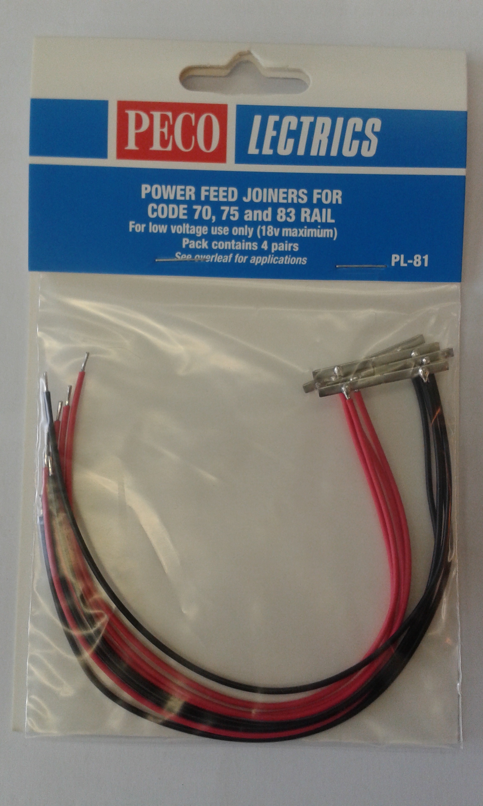 NEW HO Peco PL81 Power Feed Rail Joiners Code 70-83 4 Pairs - Foto 9