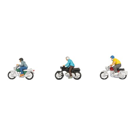 Moped Riders (3) Figure Set