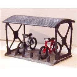 N Gauge Bike Shed & 2 Bikes
