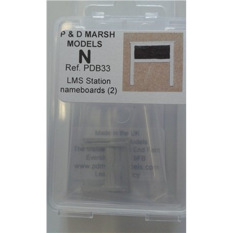  N Gauge LMS Station nameboards