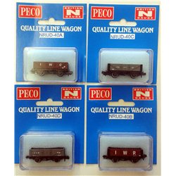 Set of 4 mineral 5 plank wagons Isle of Wight liveries