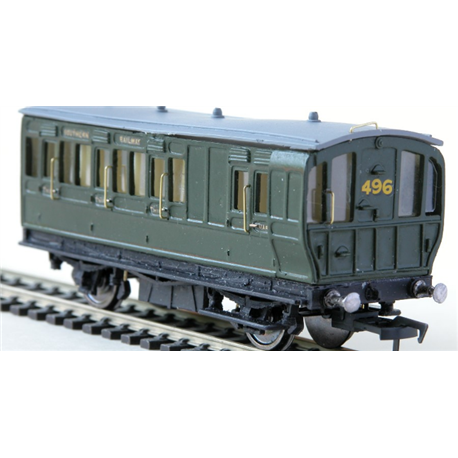 LBSCR 3rd/Brake 4 Wheel Stroudley Coach