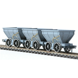 Set of Three Close Coupled NER P1 Chaldron Waggons