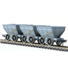Set of Three Close Coupled NER P1 Chaldron Waggons