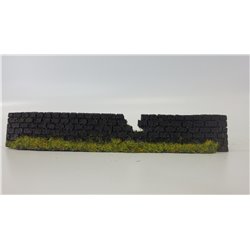 Garden walling dark brown damaged 
