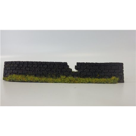 Garden walling dark brown damaged 